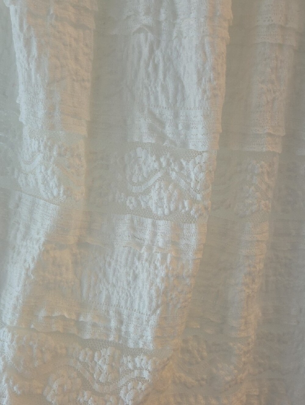 Polagram Ivory Textured Lace Midi Dress - Picture 2 of 9